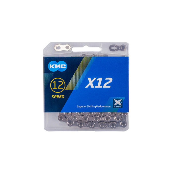 Reťaz KMC X12, strieborná/čierna, 12-kolo