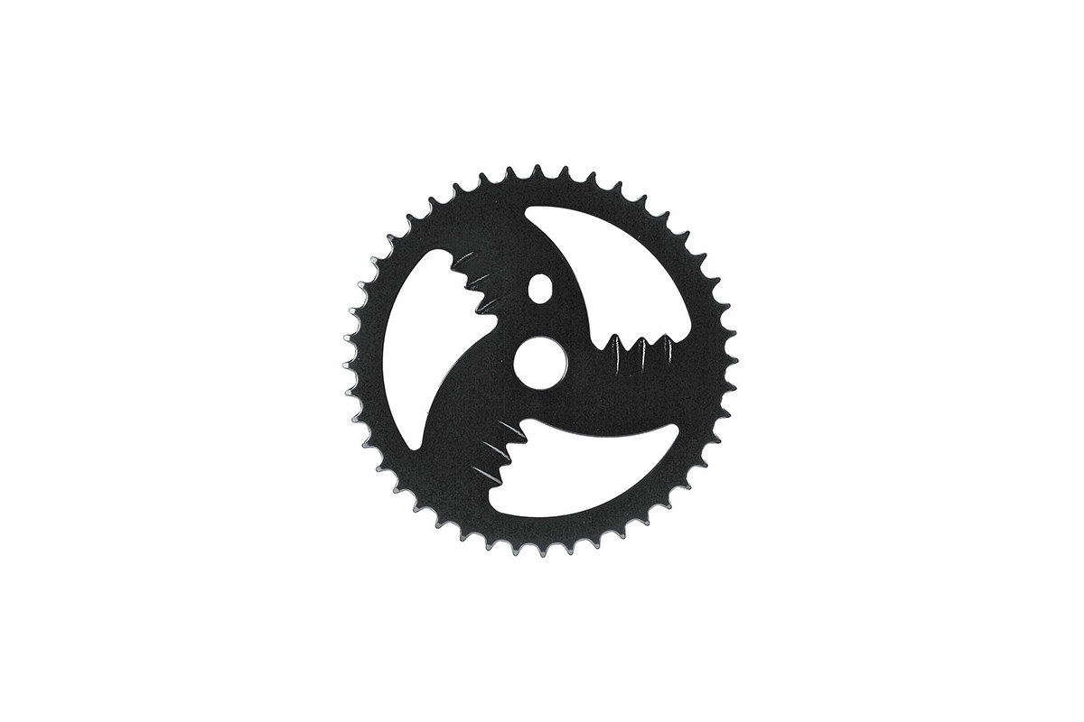 Prevodník BMX, 44 zubový, oceľový, čierny