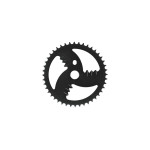 Prevodník BMX, 44 zubový, oceľový, čierny