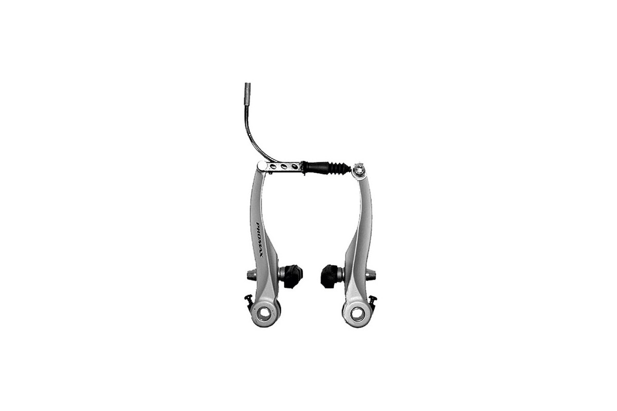 Brzdové čeľuste PROMAX, duralové, 110 mm, strieborné, sada