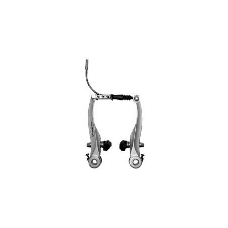 Brzdové čeľuste PROMAX, duralové, 110 mm, strieborné, sada