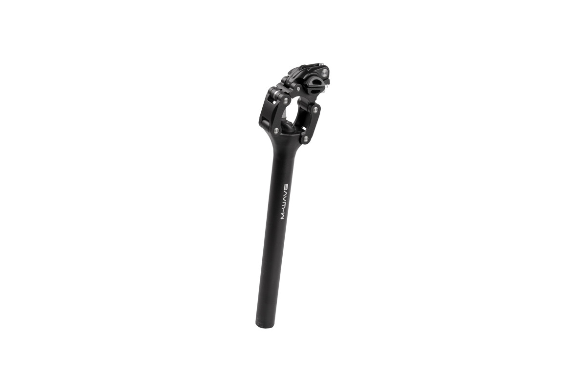 Odpružená sedlovka M-WAVE Vario, paralelogramová, čierna, 31,6 mm