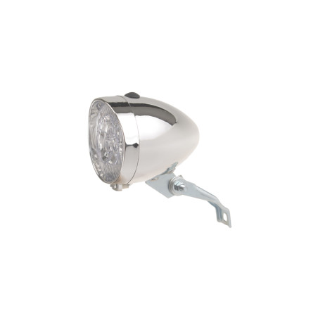 Osvetlenie predné CTM Retro I,1LED, batériové, strieborné