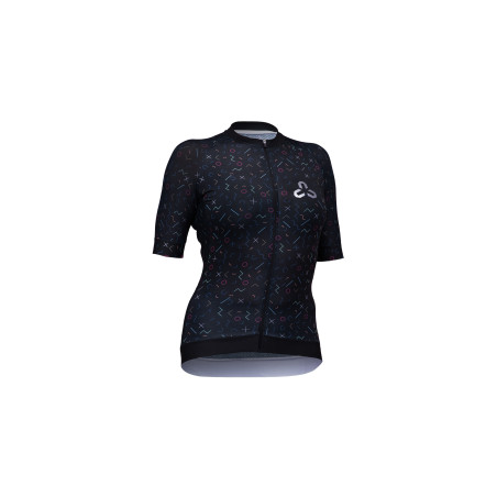 Dres CTM AURAE, na zips, dámsky, čierny piktogram, L