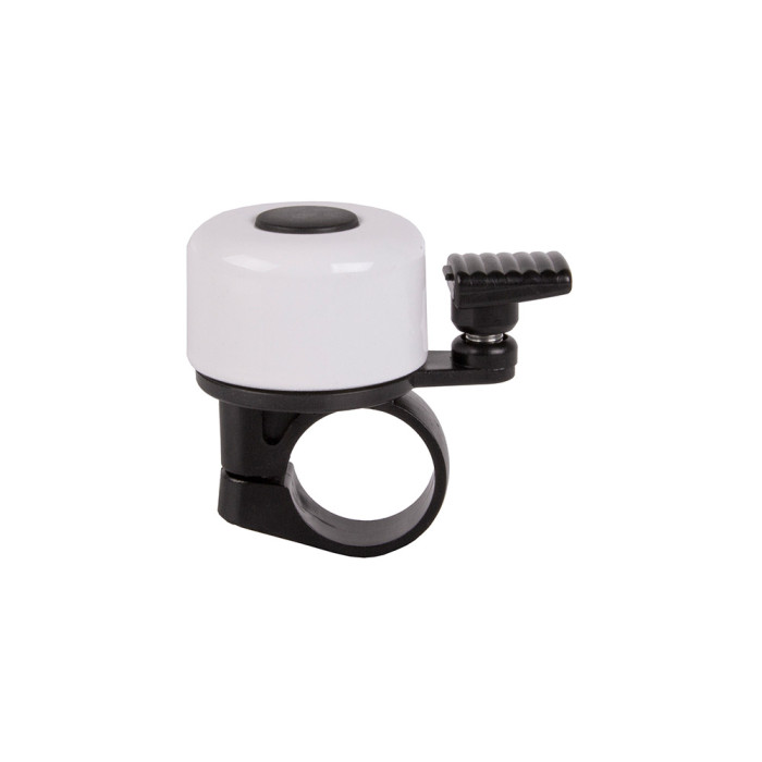 Zvonček mini, oceľový biely