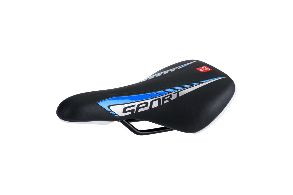 Sedlo CTM detské Foxy, čierne, modrý pásik, 16''
