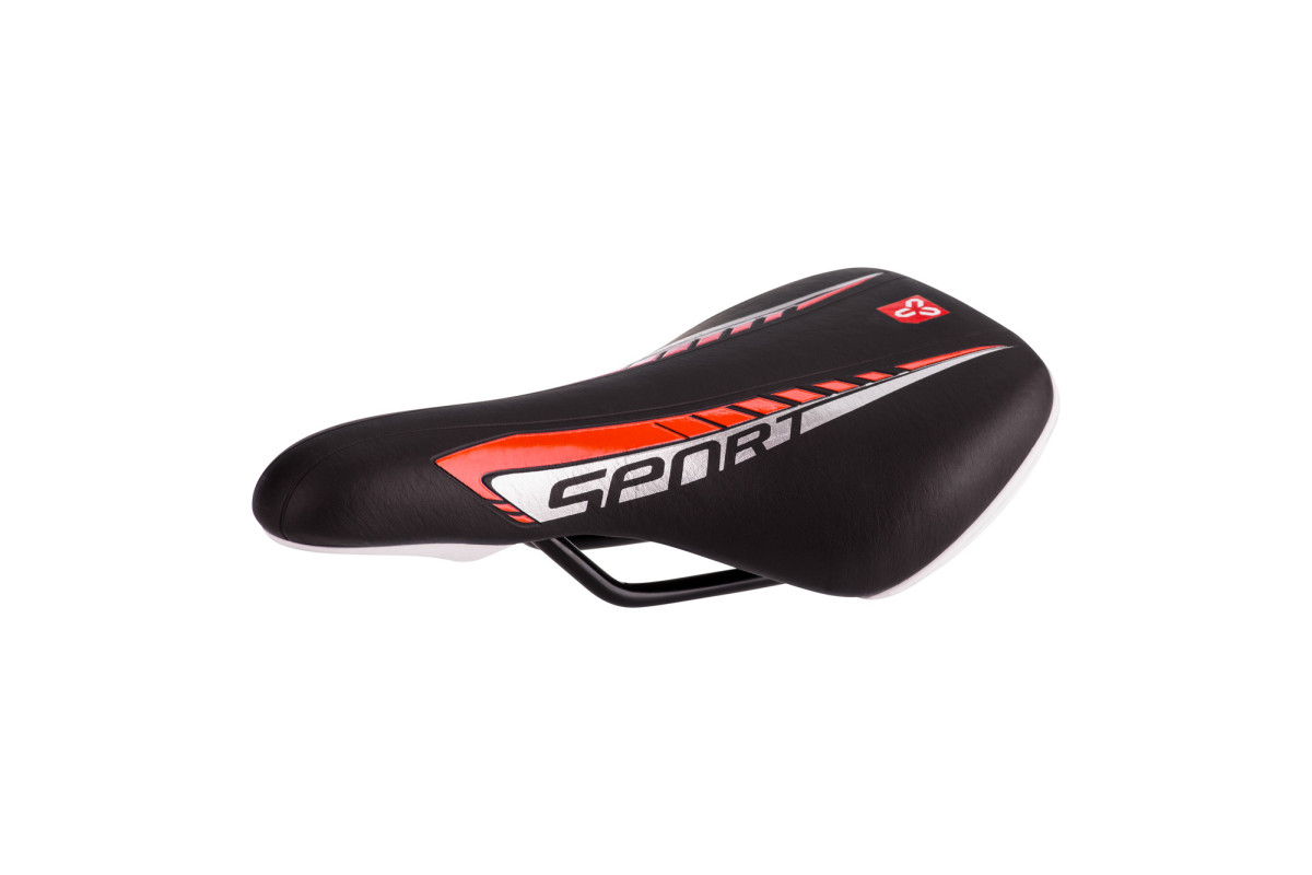 Sedlo CTM detské Foxy, čierne, červený pásik, 16''