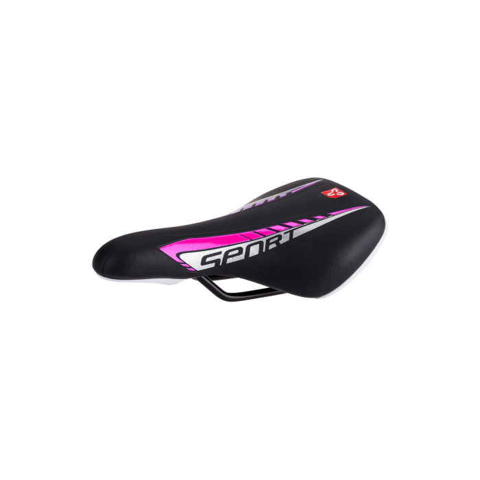 Sedlo CTM detské Foxy, čierne, ružový pásik, 16''
