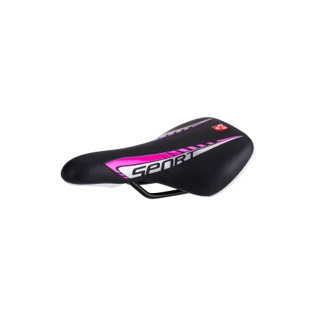 Sedlo CTM detské Foxy, čierne, ružový pásik, 16''