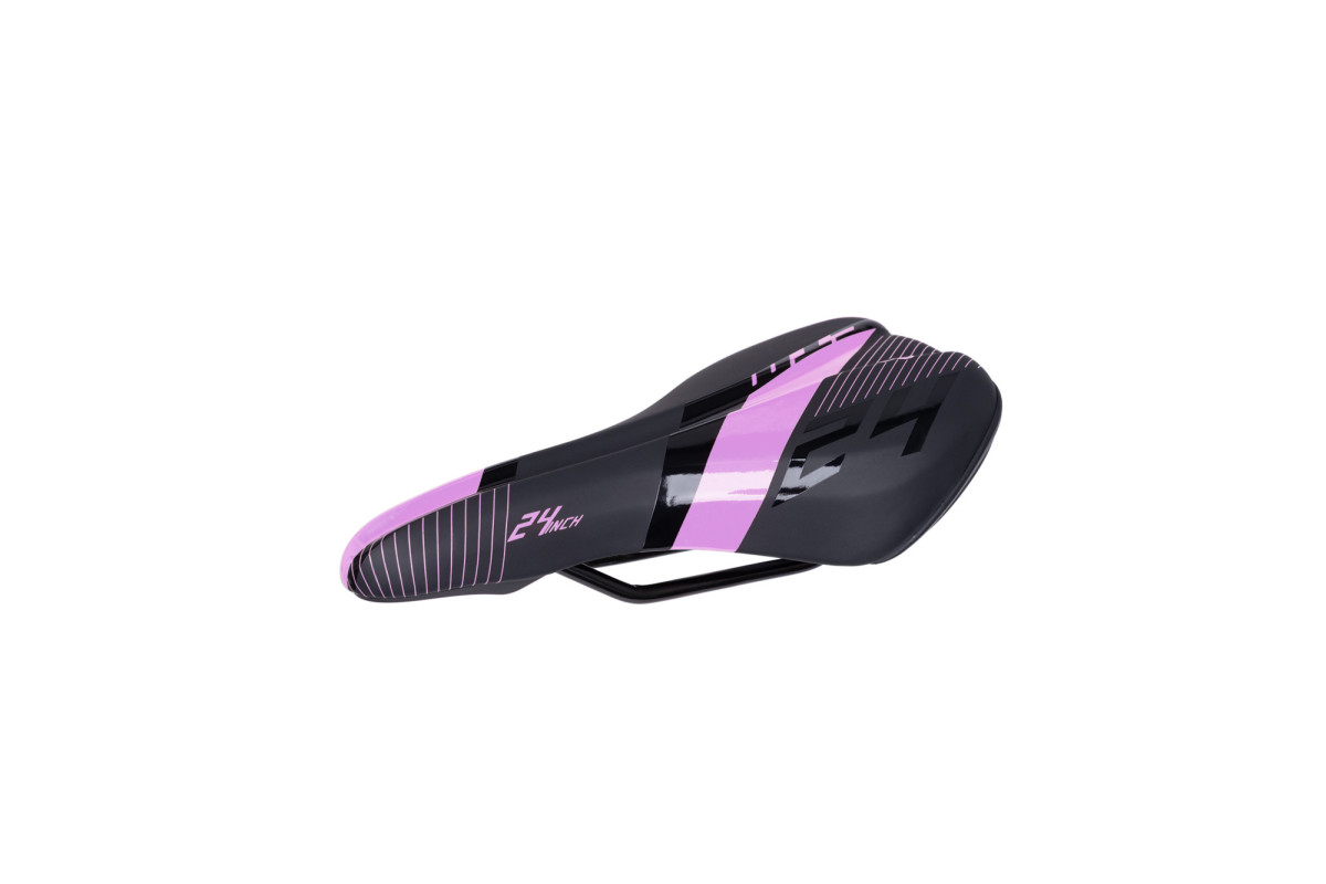 Sedlo CTM detské Willy, čierne, fialový pásik,24''