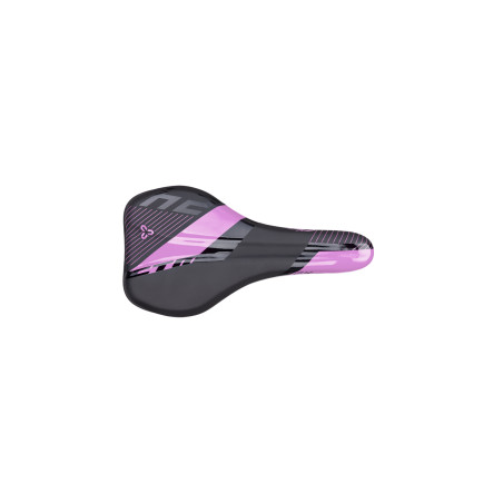 Sedlo CTM detské Willy, čierne, fialový pásik,24''