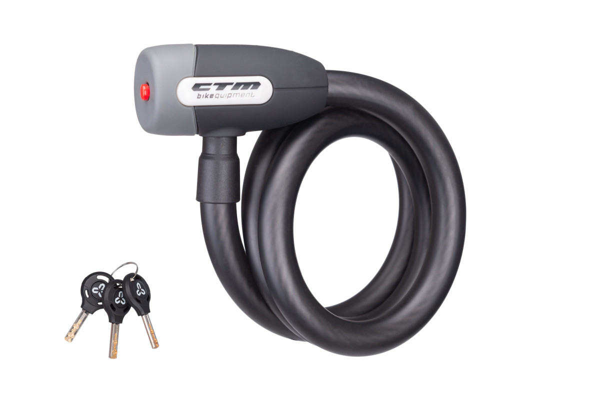 Zámok špirálový CTM CABLE, 15x1000mm