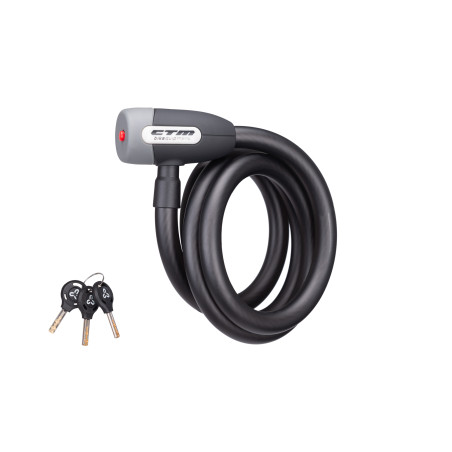 Zámok špirálový CTM CABLE, 15x1500mm