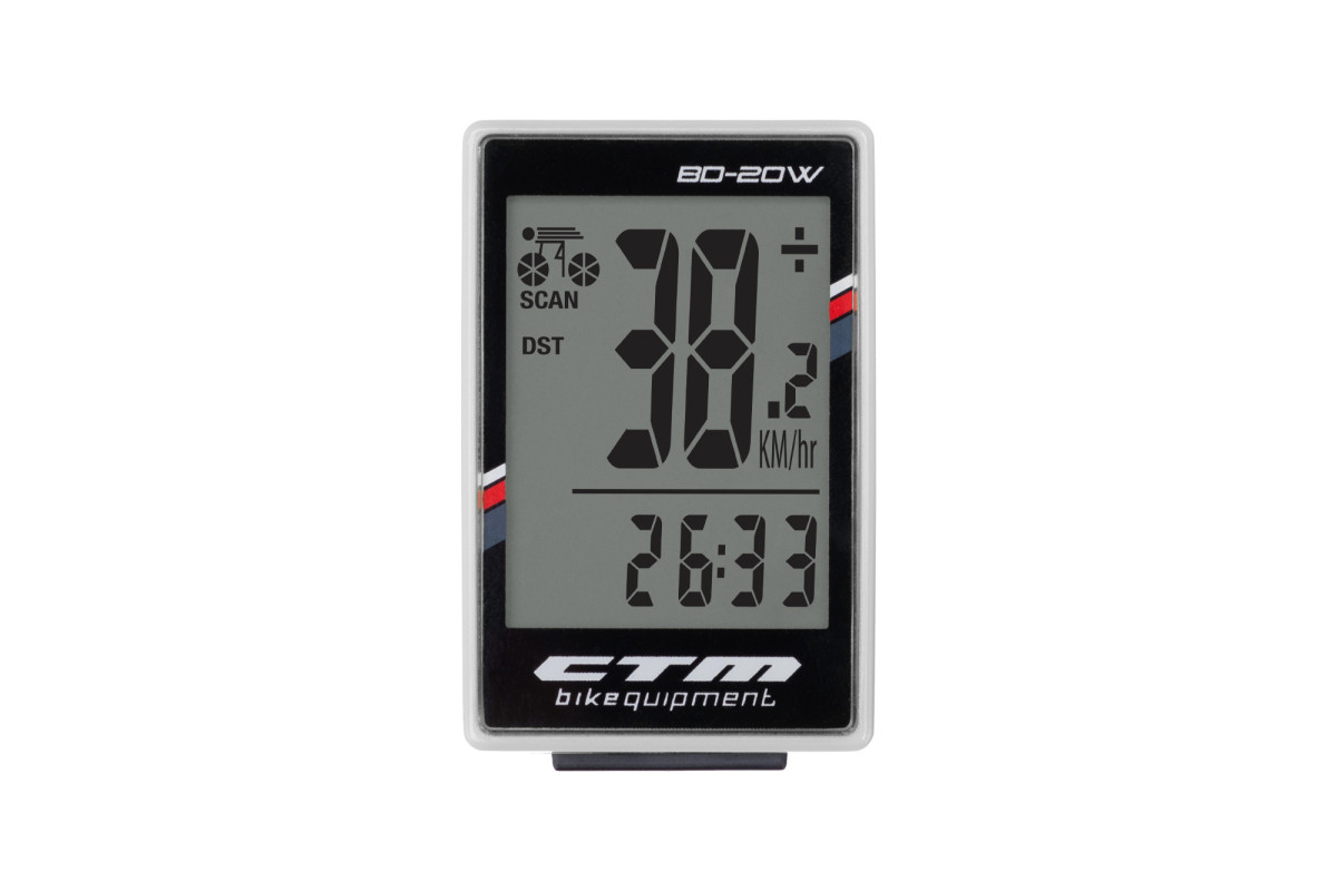 Cyklopočítač CTM, BD-20W, biely