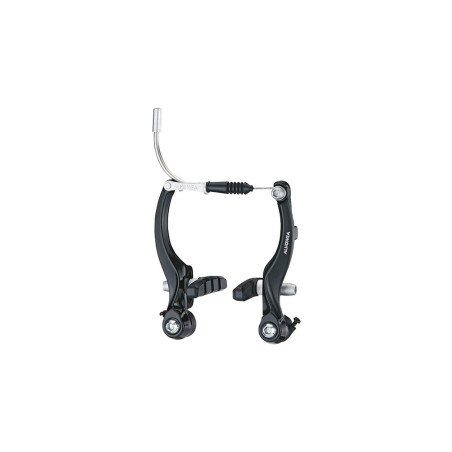 Brzdové čeľuste Alhonga, duralové, lineárne, čierne, sada